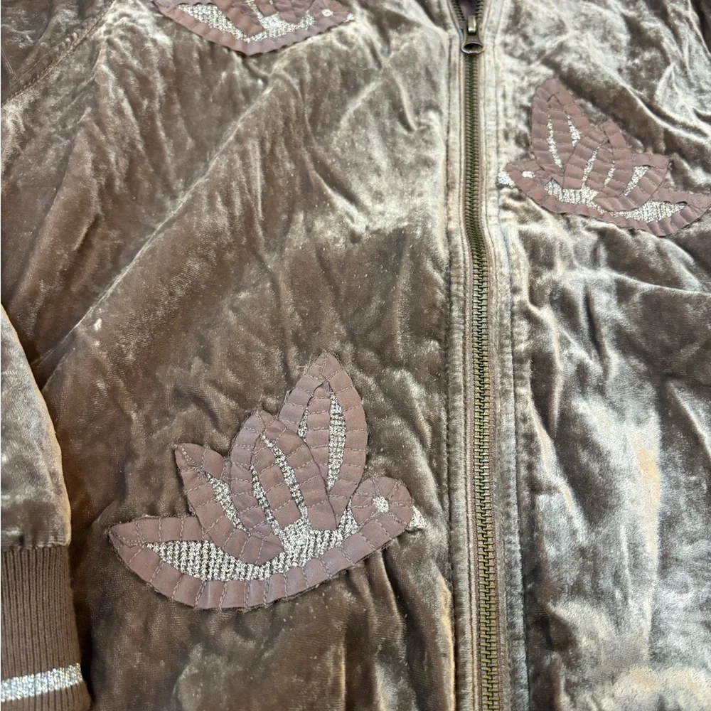 Anthropologie Hei Hei West End Velvet Bomber Jacket - Picture 2 of 5